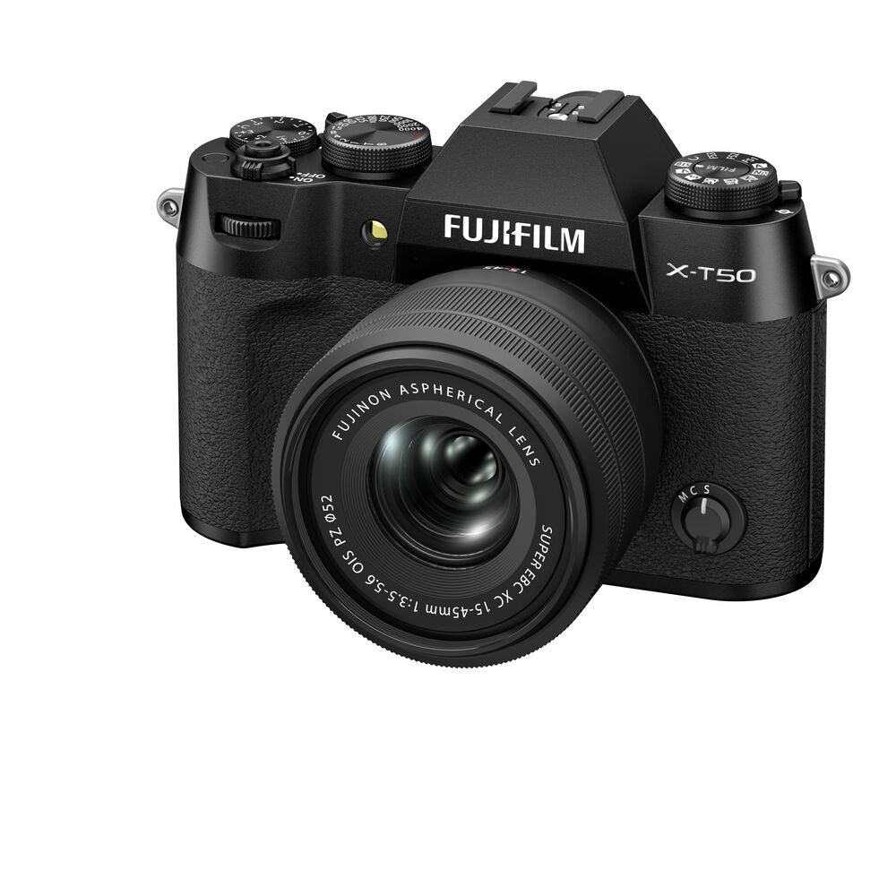 FUJIFILM X-T50 Mirrorless Camera with 15-45mm Lens (Black)