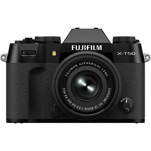FUJIFILM X-T50 Mirrorless Camera with 15-45mm Lens (Black)