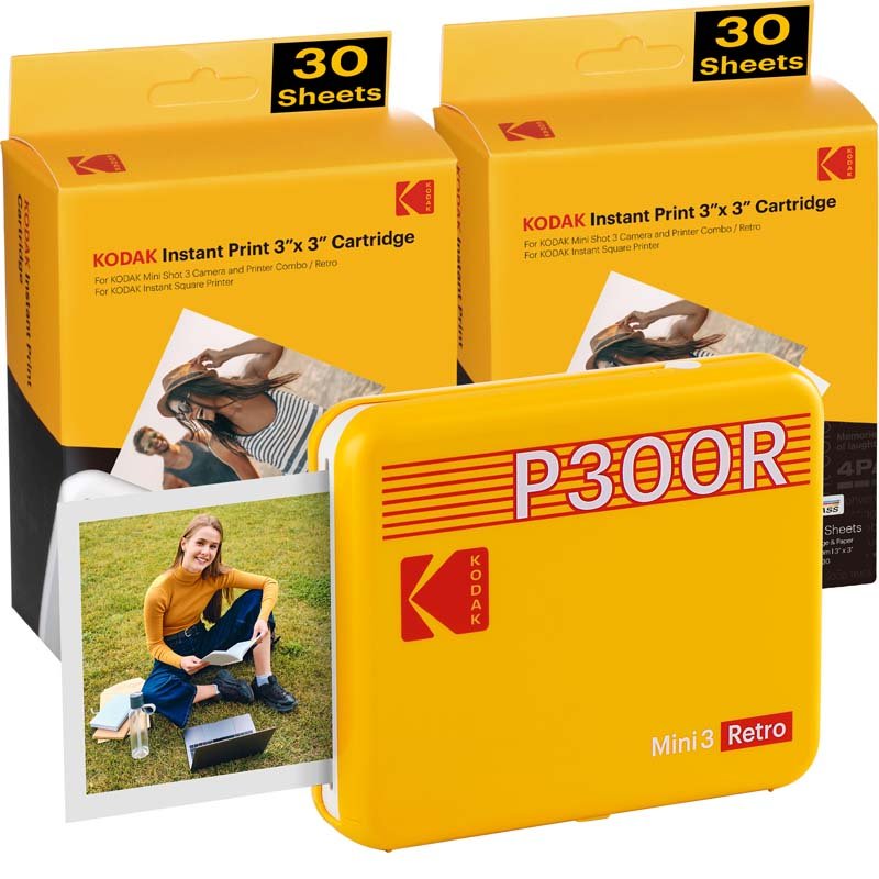 Kodak Instant Mini 3 Retro Cartridge Bundle - Yellow