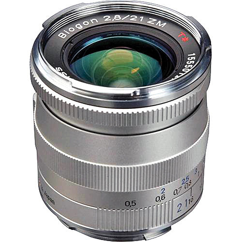 ZEISS Biogon T* 21mm f/2.8 ZM Lens (Silver)