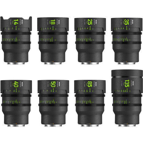 NiSi ATHENA PRIME T2.4/1.9 Full-Frame 8-Lens MASTER Kit (No Drop-In Filter)